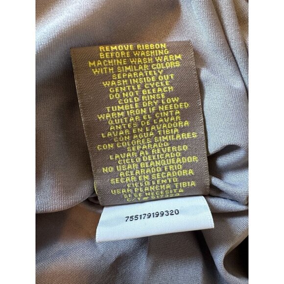 Melonie T Women's Dress Size 8 Grey White Washable Flutter Sleeves NEW - Picture 8 of 13